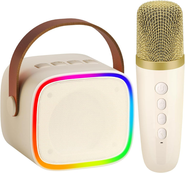 BONAOK Mikrofon Karaoke Maschine, Bluetooth Karaokemaschinen für Kinder Erwachsene, Tragbarer Karaok