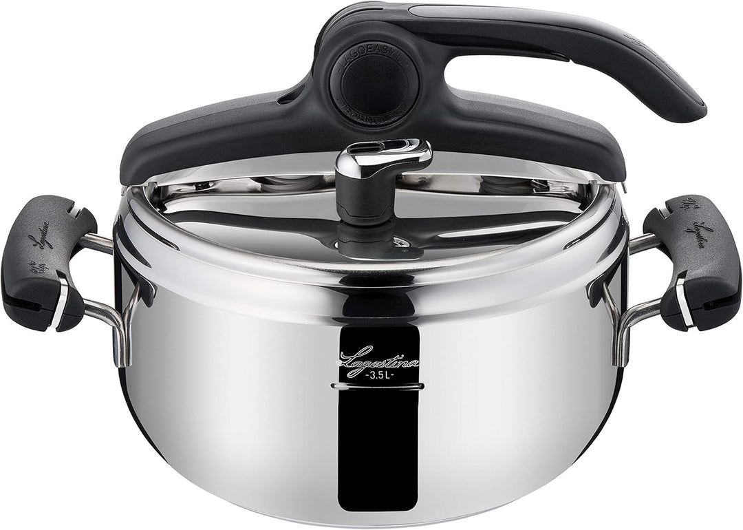 Lagostina Preziosa Lagoeasy'Up Druckkochtopf, 3,5 l, Stahl 18/10, Metallisch