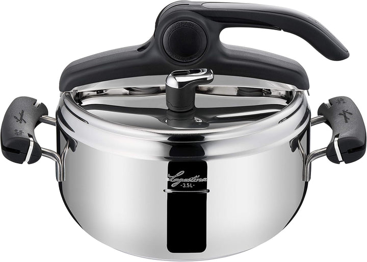 Lagostina Preziosa Lagoeasy'Up Druckkochtopf, 3,5 l, Stahl 18/10, Metallisch