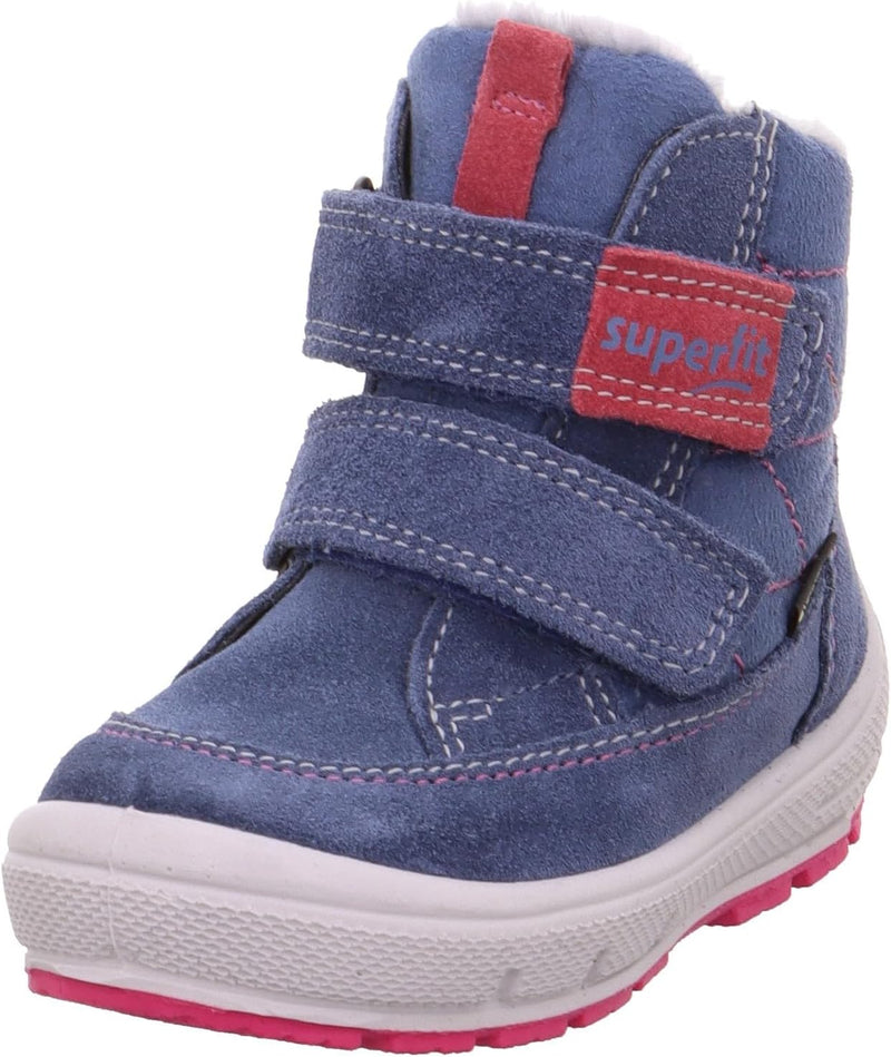 Superfit Baby-Mädchen Groovy Warm Gefütterte Gore-tex Schneestiefel, Blau Pink 8020