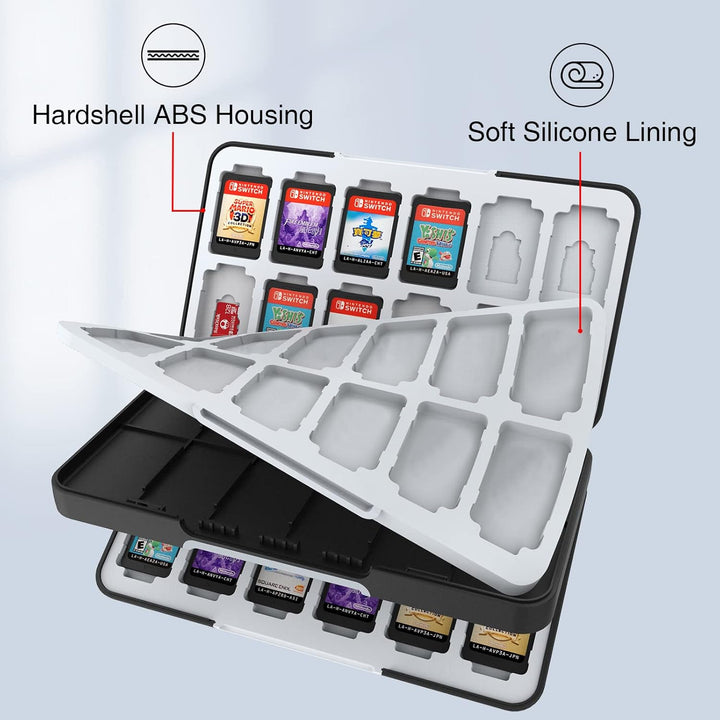HEIYING Spiele Aufbewahrung Schutzhülle für Switch&Switch OLED Game Card, Benutzerdefiniertes Muster