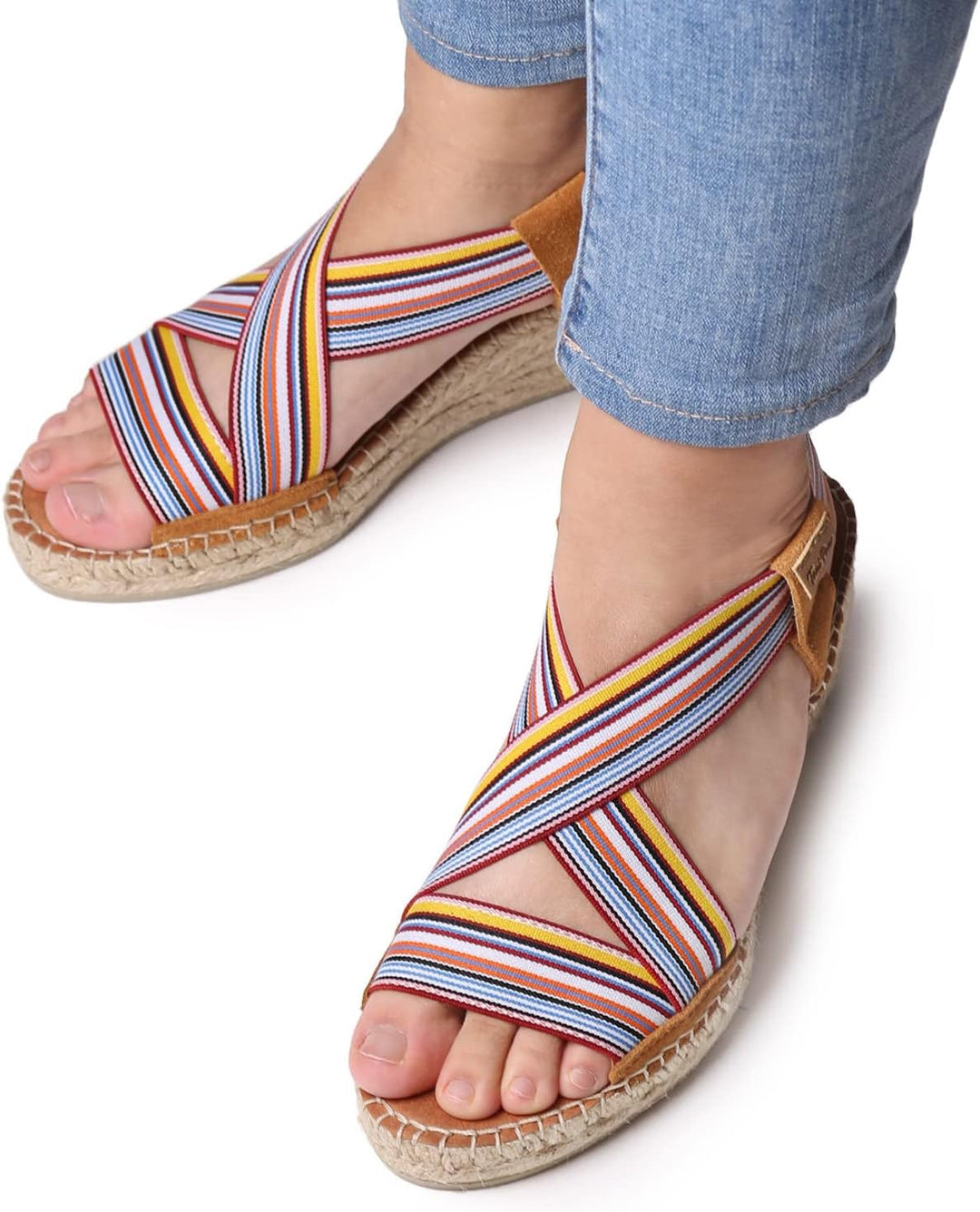 Toni Pons Tina - Espadrille für Damen elastischem Stoff., Bunt