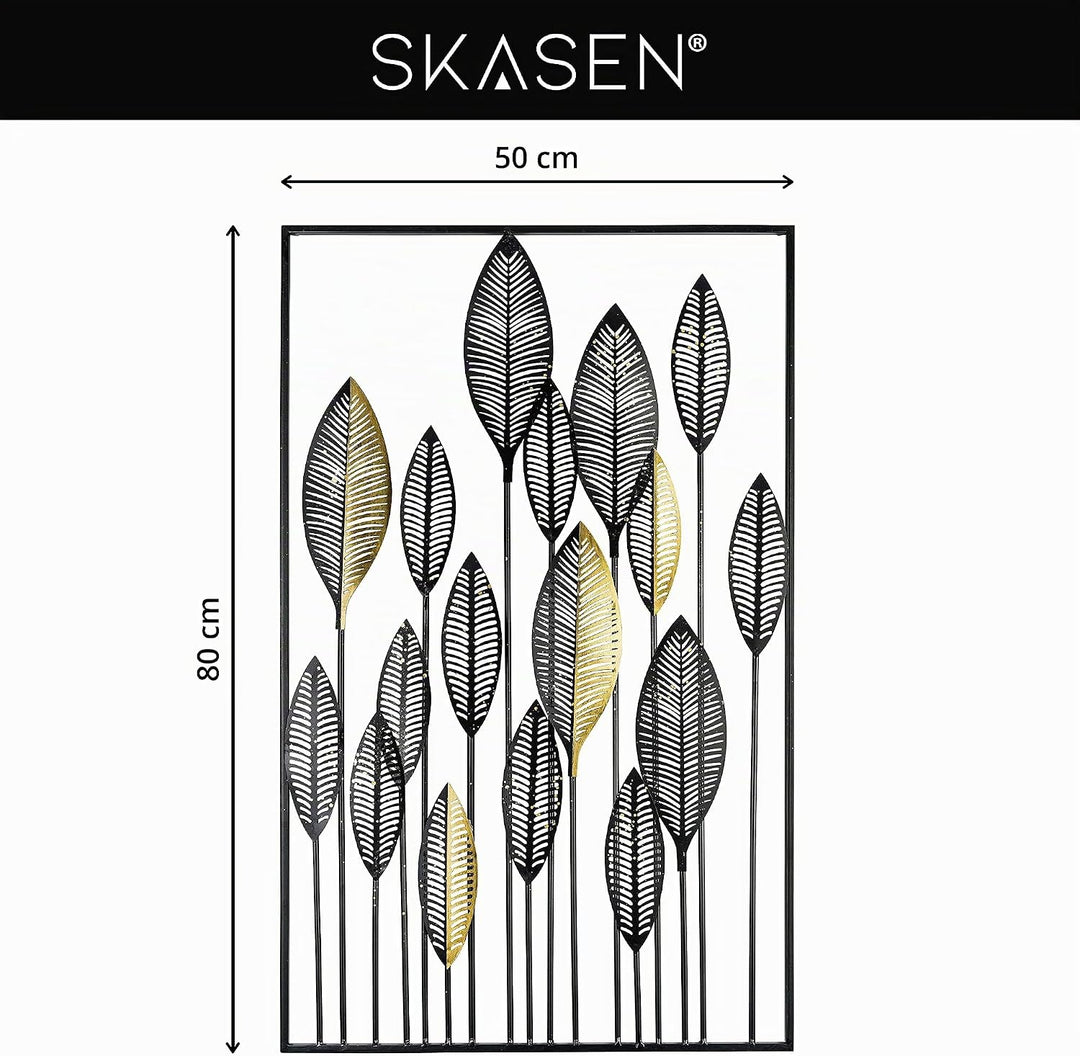 SKASEN® Wanddeko Metall, Wandbild Wohnzimmer, Deko Küche, Metallbild, 80x50cm, Inkl. Befestigungsmat