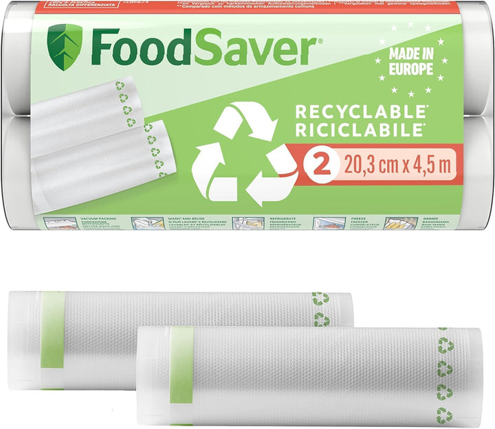 FoodSaver V2860 Vakuummaschine für trockene/nasse Lebensmittel, 100 W, Silber/Schwarz + Plastic, Rec