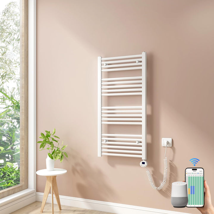 Heilmetz Smart WiFi Badheizkörper Elektrisch 100x50cm Elektrischer Handtuchtrockner mit Thermostat u