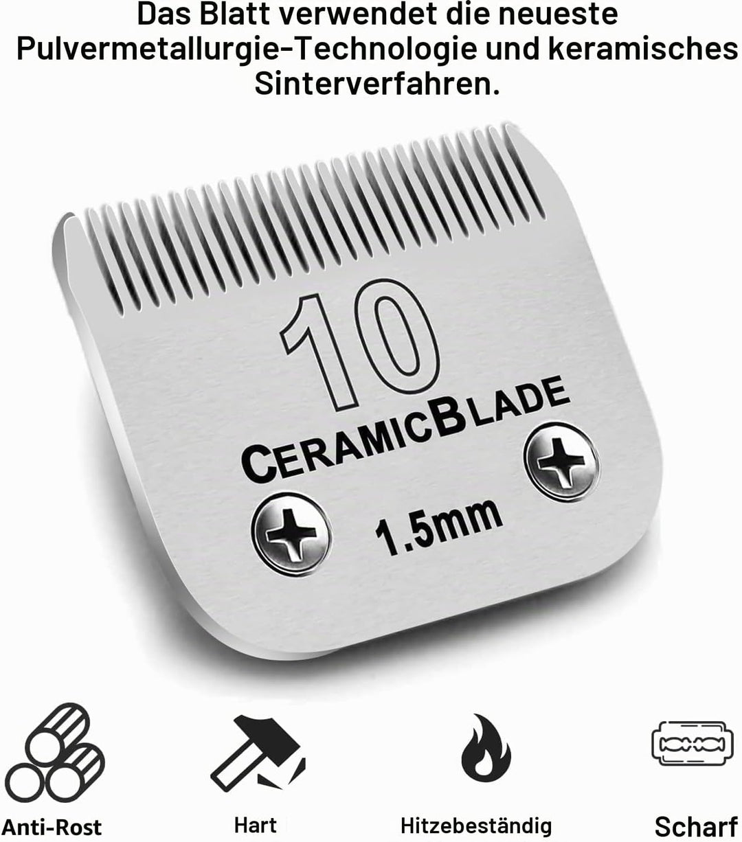 Austauschbare Schermesser für Haustiere, kompatibel mit Andis, Oster und Wahl Trimmer (10), 10