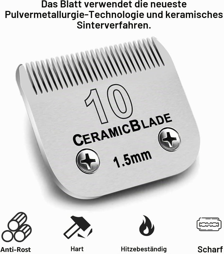 Austauschbare Schermesser für Haustiere, kompatibel mit Andis, Oster und Wahl Trimmer (10), 10