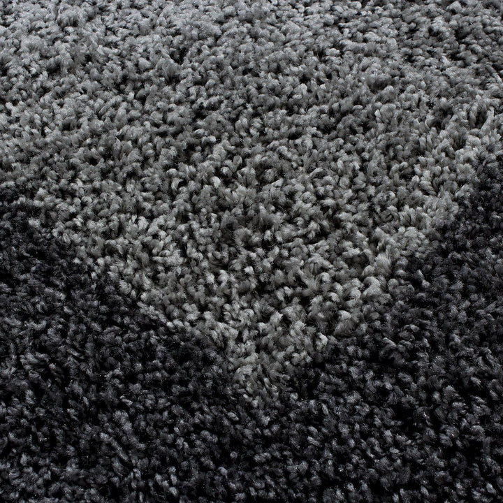 Carpettex Hochflor Teppich Wohnzimmer Shaggy Flokati Teppich Modern Bordüre Design 80 x 250 cm Flur