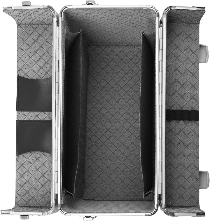 anndora Pilotenkoffer Businesskoffer TSA Schlösser Aluminium Oberfläche - Silber, Silber