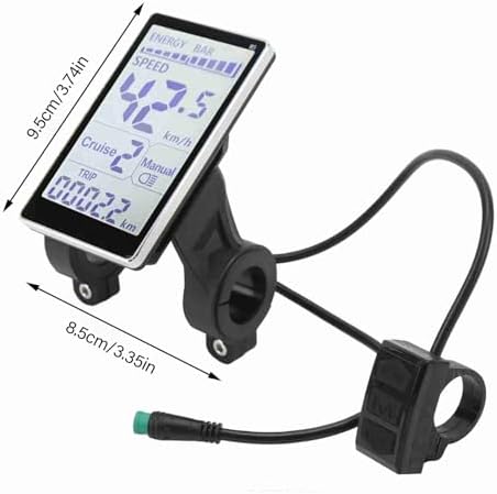 SUNGOOYUE Elektrischer Fahrradcomputer, 5-polig, 24 V, 36 V, 48 V, 60 V, Universelles LCD-Anzeigefel