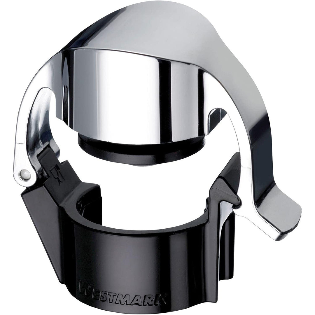 Westmark Sektflaschenverschluss/Klappverschluss, Kunststoff, Casco, Schwarz/Silber, 60022280, Verchr
