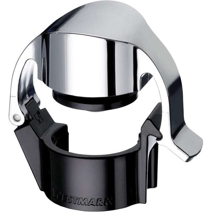 Westmark Sektflaschenverschluss/Klappverschluss, Kunststoff, Casco, Schwarz/Silber, 60022280, Verchr
