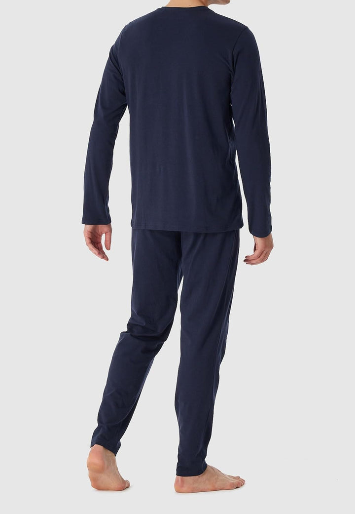 Schiesser Herren Schlafanzug lang - Nightwear Set 54 Nachtblau_180259, 54 Nachtblau_180259
