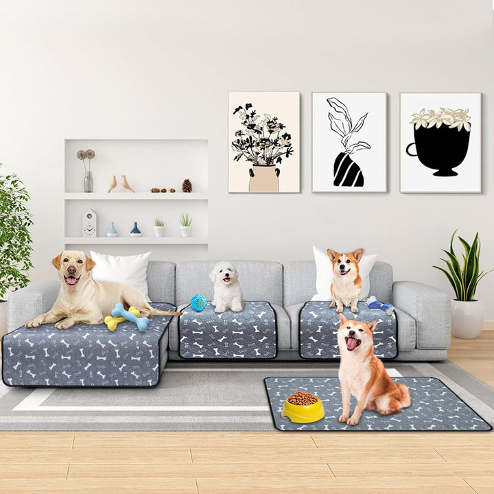 2 Stück Waschbar Haustier-Urinunterlage , 50 x 70 cm Hohe Saugfähigkeit Auslaufsicher Wiederverwendb