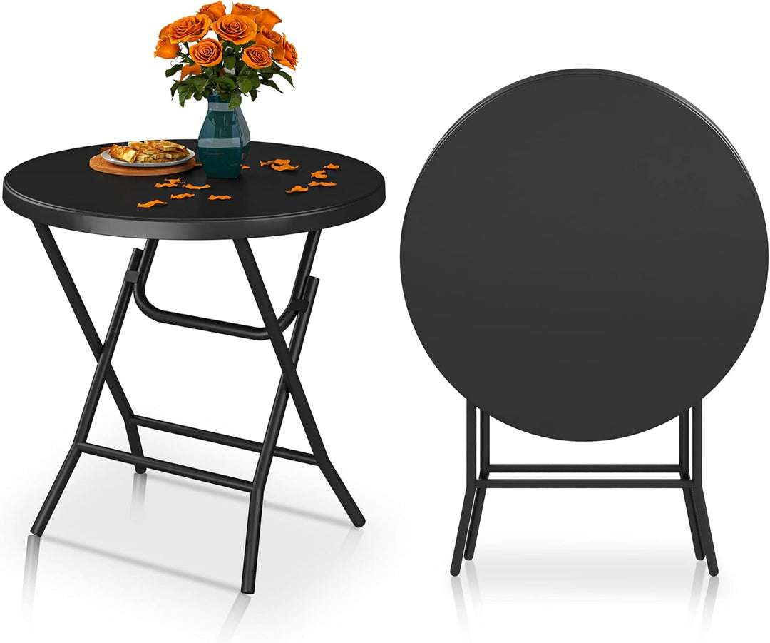 YITAHOME 80cm Gartentisch, Runder Klapptisch, Balkontisch Klappbar, Campingtisch Wetterfest für Outd