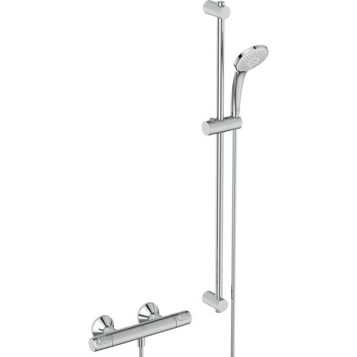 Ideal Standard A7204AA Ceratherm T25 Brausekombination Aufputz Chrom 900mm ohne Kopfbrause, Chrom 90