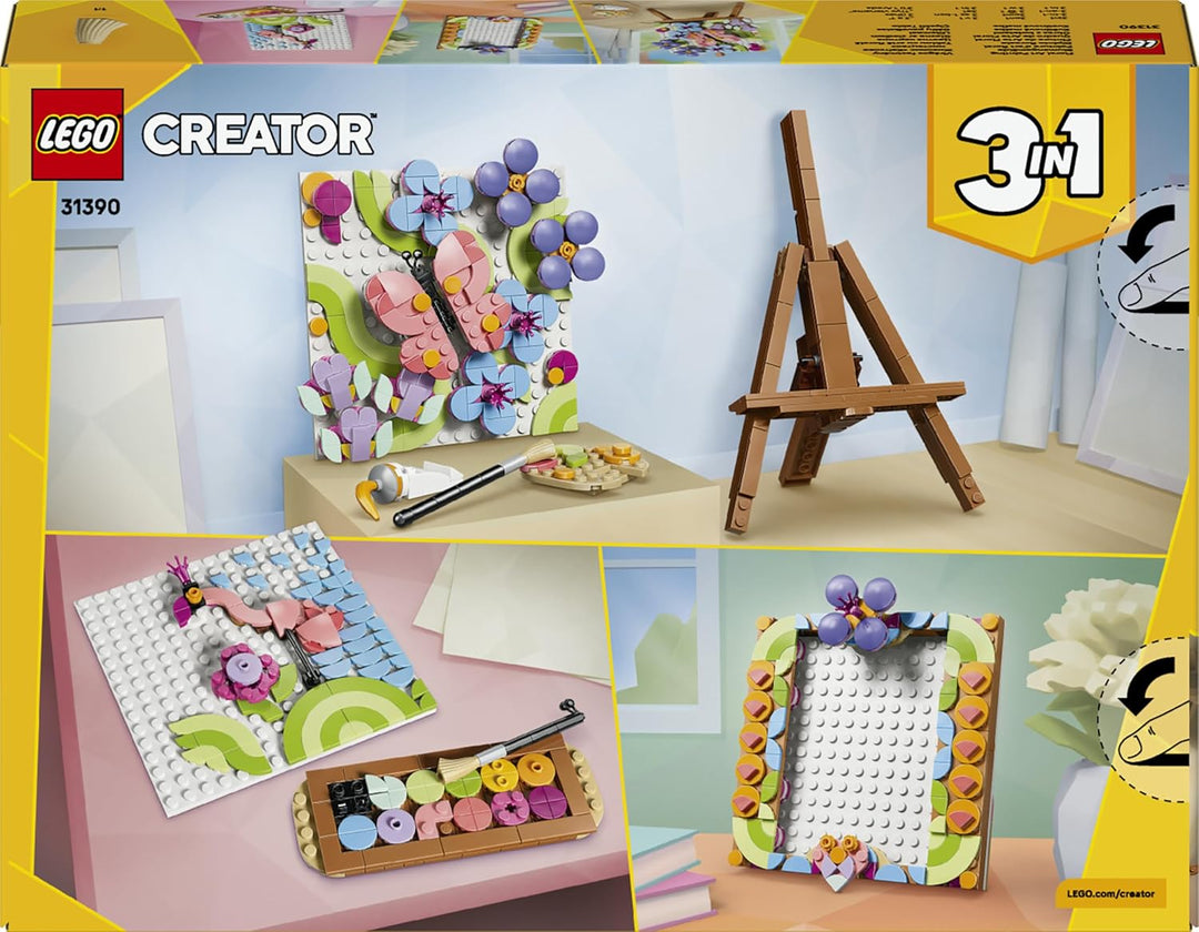 LEGO Creator 3-in-1-Set Deko-Blumengemälde - 3D Modellbau - 3 Bauoptionen: Gemälde, Bilderrahmen ode