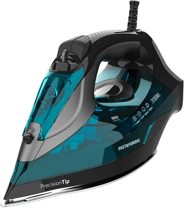 Cecotec 3100 W ultra-leistungsstarkes Dampfbügeleisen Fast&Furious 5055 Pro. Hochfester Keramiksohle