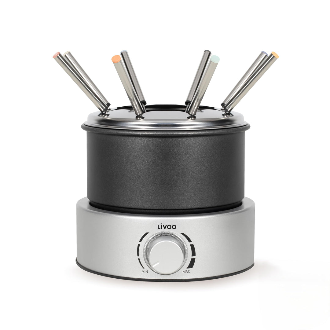 Livoo - Elektrisches Fondue-Gerät DOC333-800 W, 2,4 l, ohne PFAS, 8 Personen