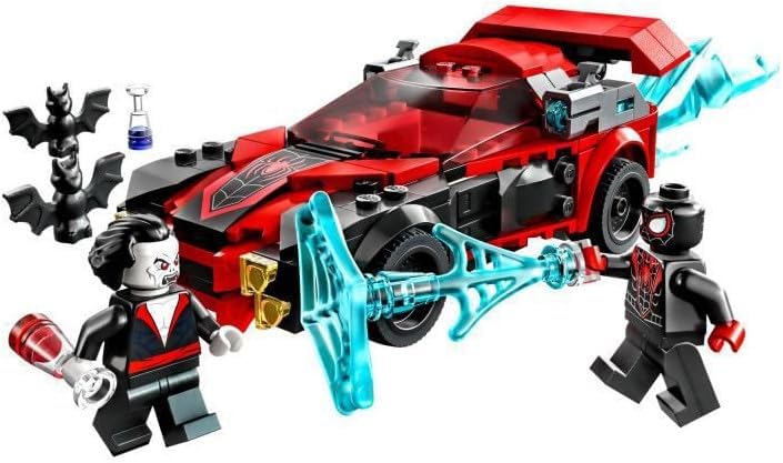 LEGO 76244 Marvel Miles Morales vs. Morbius Set, Spider-Man Rennwagen Spielzeugauto zum Bauen aus Ab