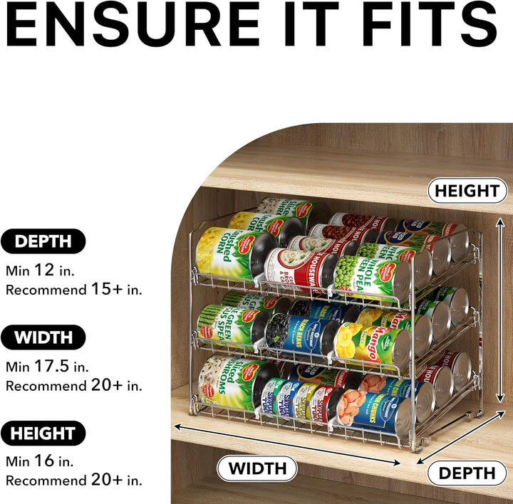 Simple Houseware Stapelbarer Dosenregal-Organizer von SimpleHouseware, Chrom, Chrom