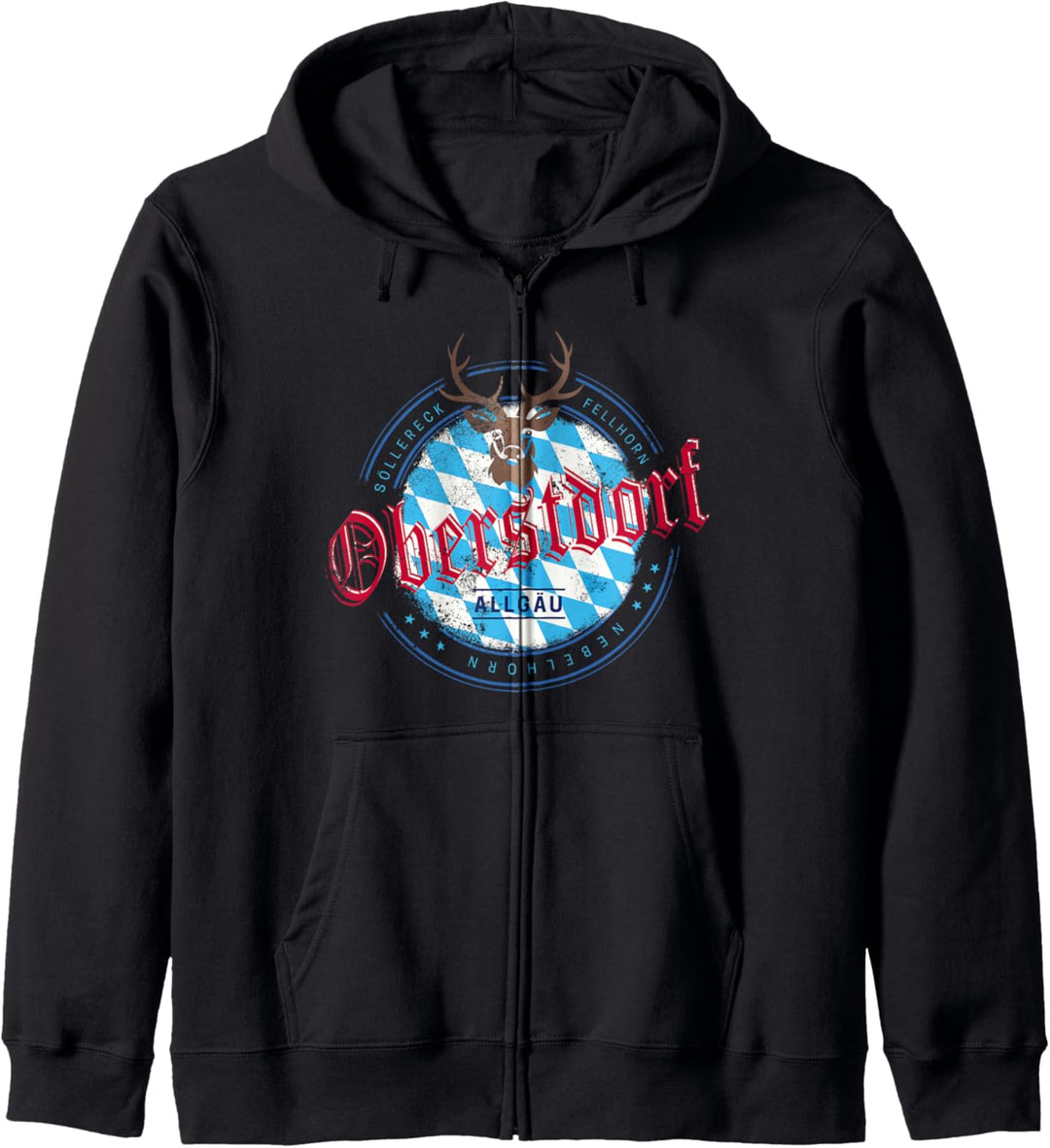 Oberstdorf Bayern Deutschland Retro Allgäu Vintage Souvenir Kapuzenjacke