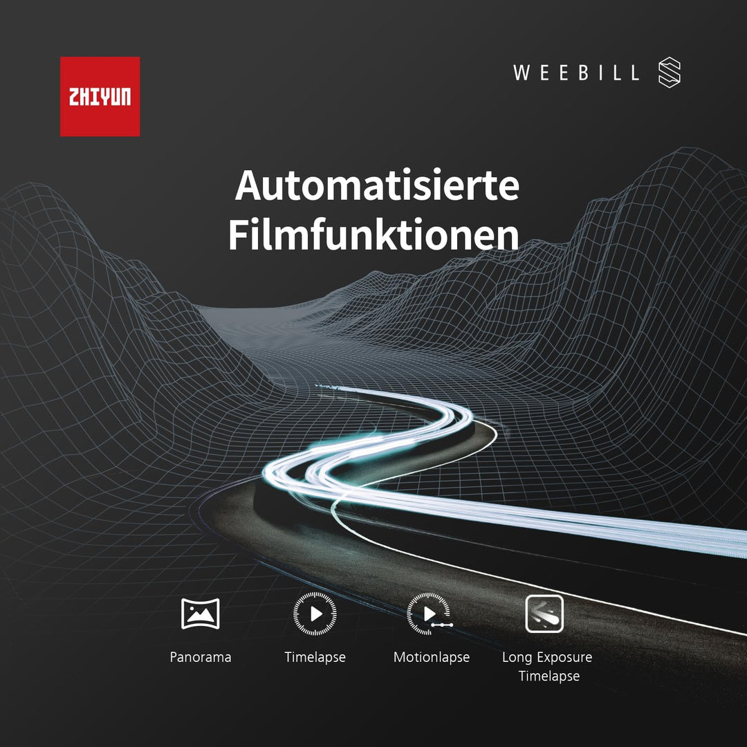 ZHIYUN Weebill S [offiziell] Stabilisator Kamera, 3-Achsen Gimbal für DSLR- und Spiegelkamera, leich