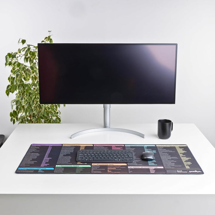 Excel Schreibtischunterlage Deutsch, Mauspad mit Tastenkombinationen und Formeln für Excel - werde m