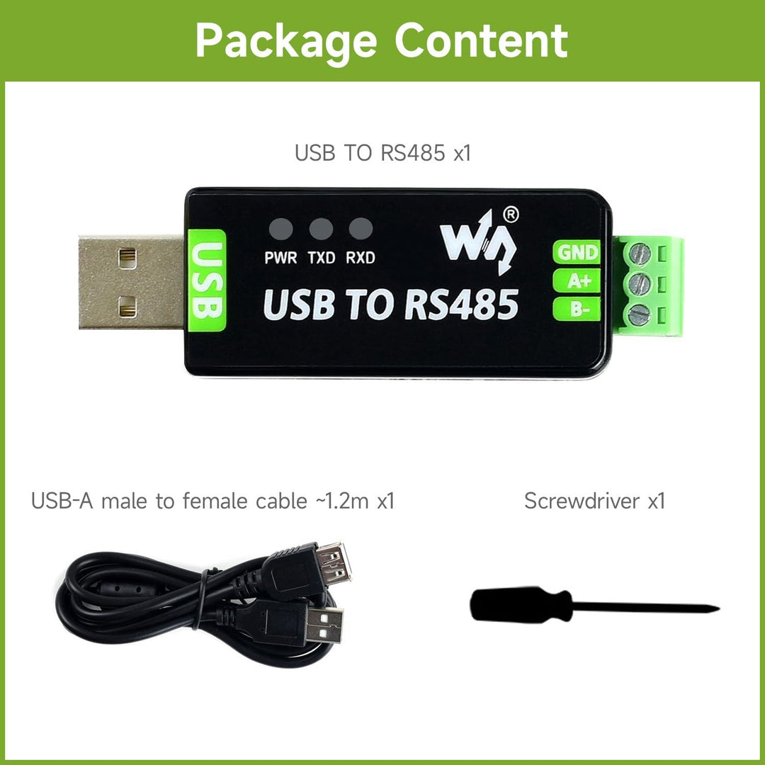 Waveshare Industrial USB to RS485 Converter with Original FT232RNL and SP485EEN Chips Automatic Tran