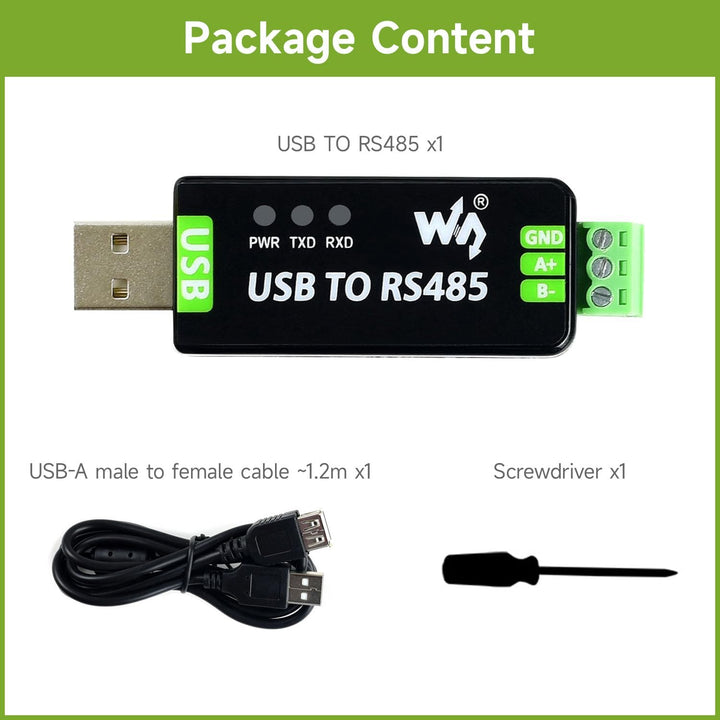 Waveshare Industrial USB to RS485 Converter with Original FT232RNL and SP485EEN Chips Automatic Tran