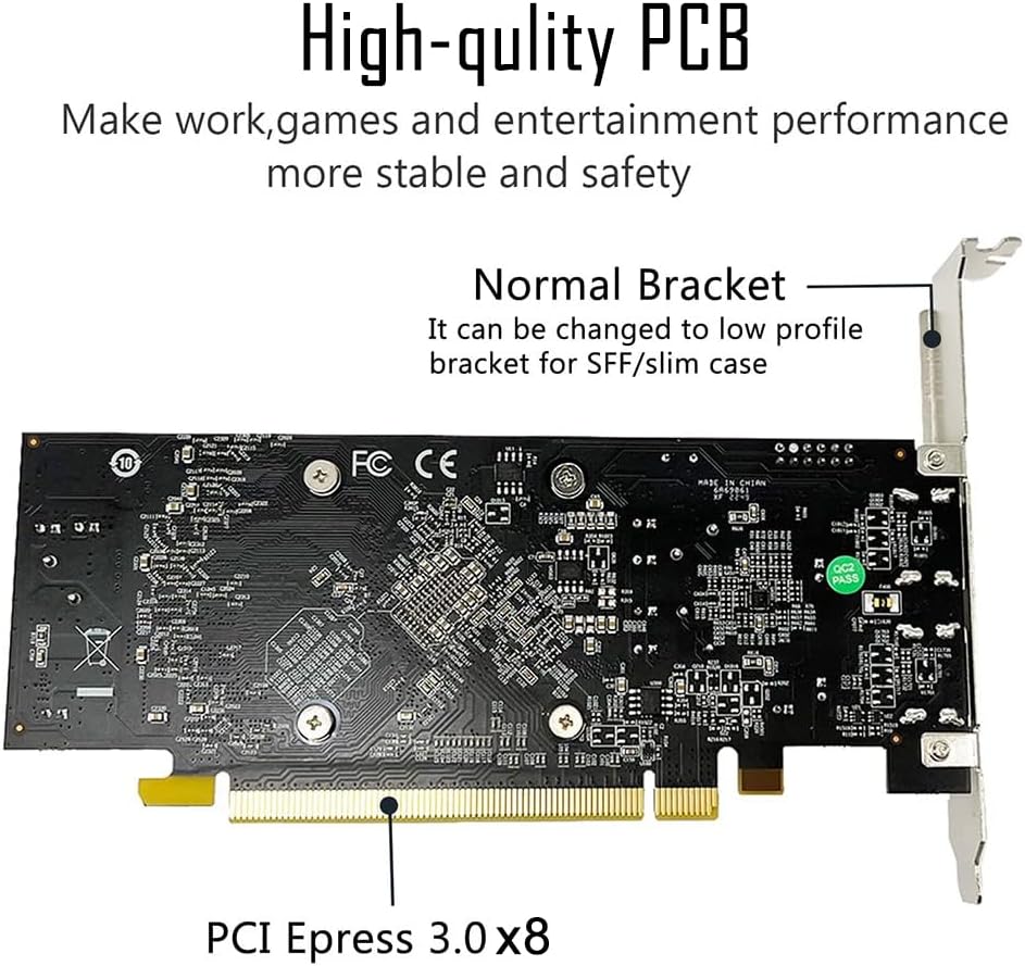 QTHREE Radeon R7 240 Grafikkarte, 2G, D5, 128-bit, 2X HDMI, PCI-Express x8 3.0, Grafikkarte für PC,