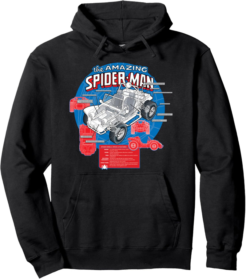 Marvel The Amazing Spider-Man Spider-Mobile Schematic Pullover Hoodie
