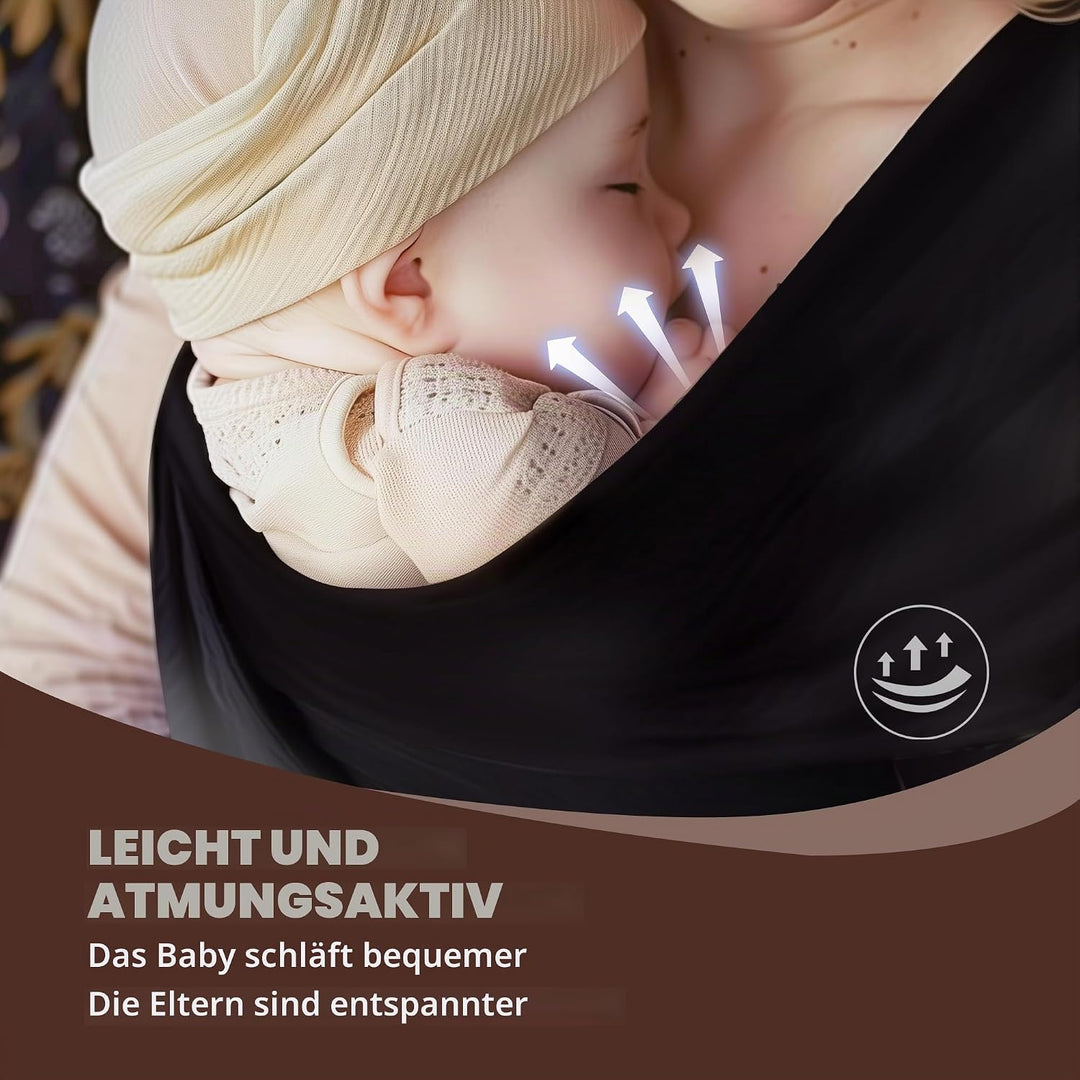 Tragetuch Baby Neugeboren, Baby Tragetuch Neugeborene aus Weicher Baumwolle, Belastbar Bis 15 kg, Sc