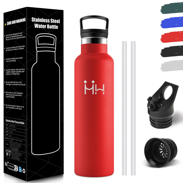 HoneyHolly Trinkflasche 750ML, BPA-Frei, Trinkflasche Edelstahl, Auslaufsichere Isolierflasche Doppe