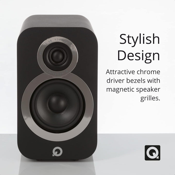 Q Acoustics Q 3010i Regaldiffusoren (Paar), schwarz, Schwarz