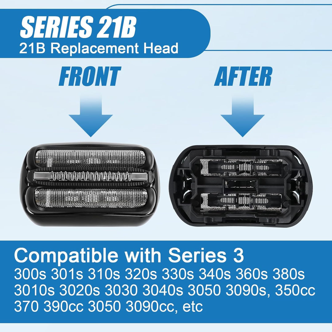2 Stück 21B Scherkopf Serie 3, Elektrischer S3 Rasierkopf Kompatibel Mit Series 3, S3 Scherkopf Ersa