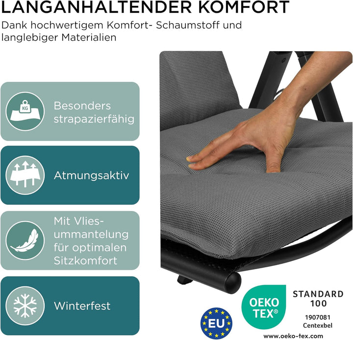 Gartenstuhlauflagen Hochlehner I Extra Dicke Sitzauflagen I Made in EU I Polsterauflagen für Hochleh
