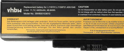 vhbw Li-Ion Akku 4400mAh (11.1V) kompatibel mit Notebook Laptop Lenovo G505, G510, G580, G585, G700,