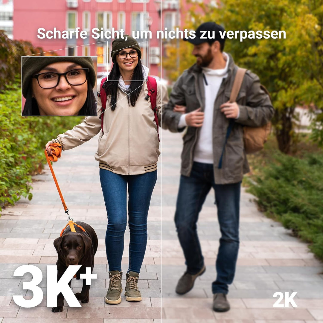 EZVIZ 6MP PTZ Überwachungskamera Aussen Akku, Kabellose WLAN-Aussenkamera, 360° Überwachung, Farbnac