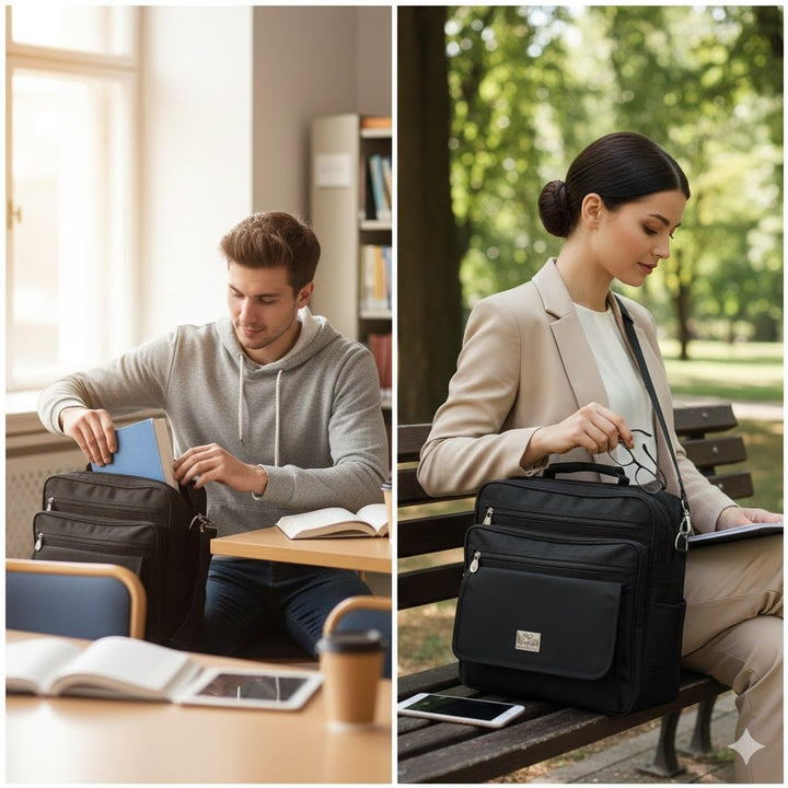 Herren Umhängetasche Schultertasche Messenger Flugbegleiter Bag Arbeitstasche Laptoptasche Business