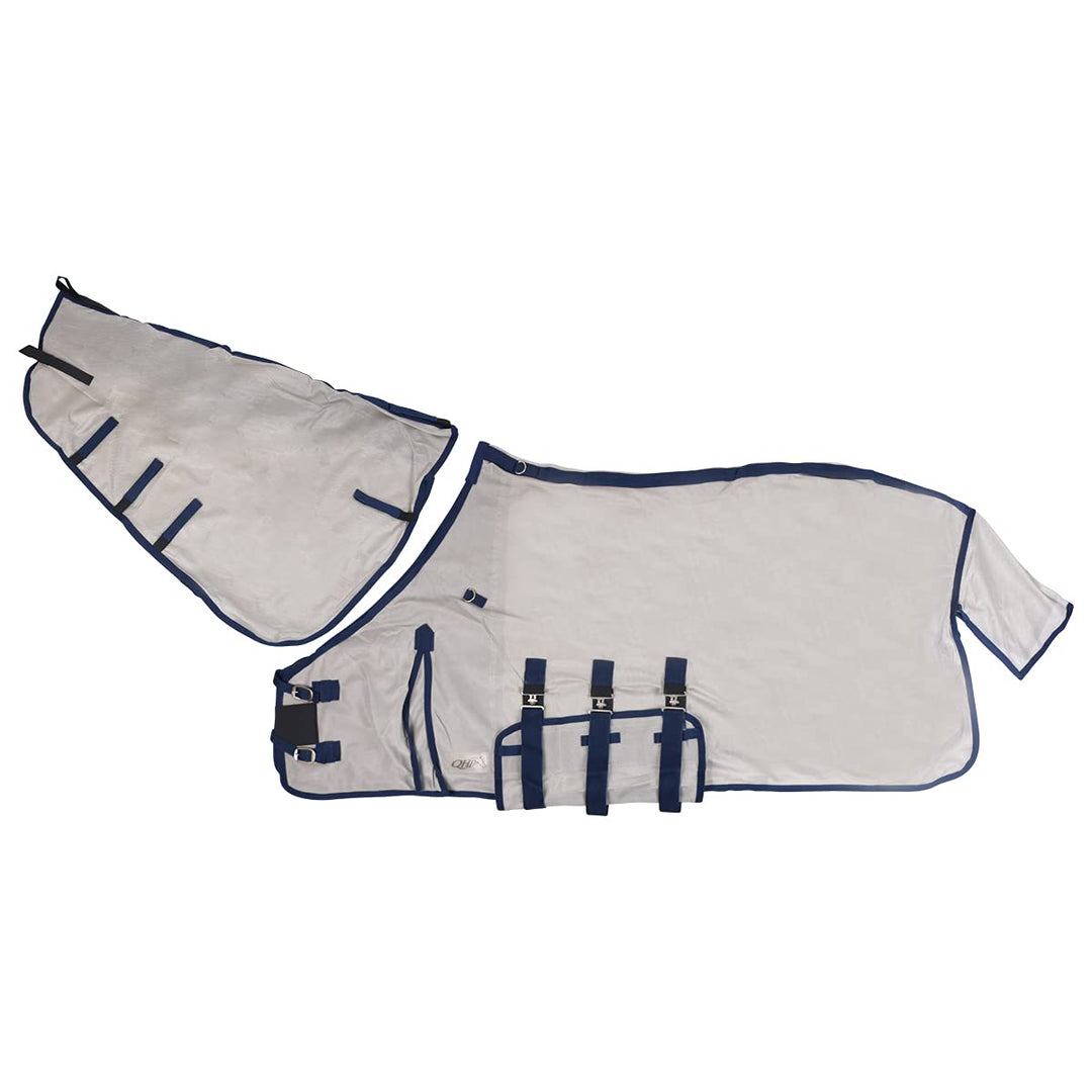 QHP Fliegendecke mit Hals und Haube XL - Size 215 165 cm, 165 cm