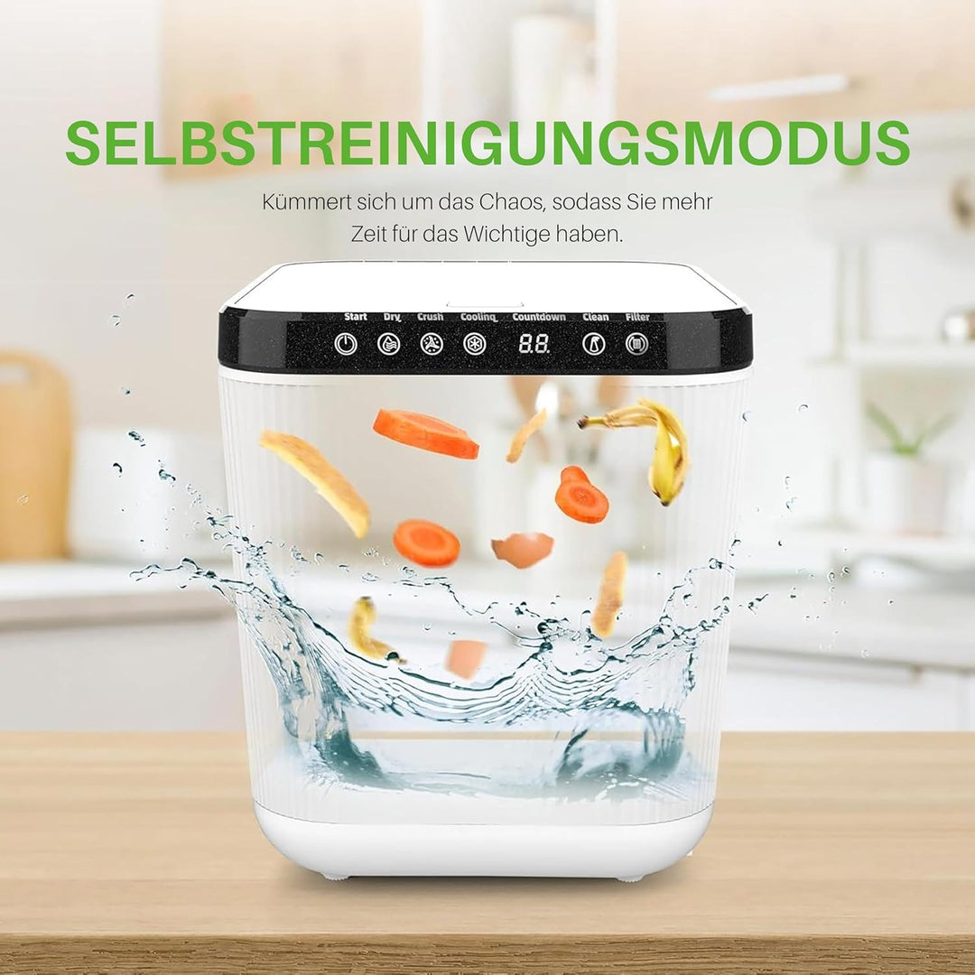 Nutrichef Elektrischer Komposter, 3L- Biomülleimer Küche, Komposteimer- Für Organisches Material & L