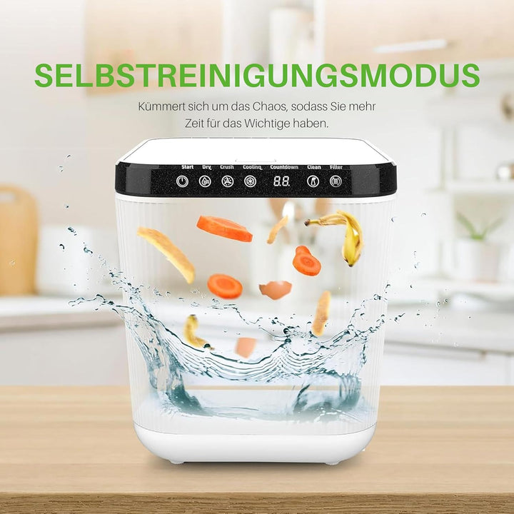 Nutrichef Elektrischer Komposter, 3L- Biomülleimer Küche, Komposteimer- Für Organisches Material & L