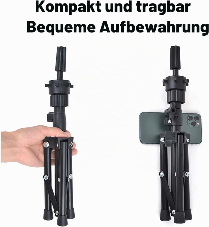 Perückenständer Stativ verstellbarer Metall Mini Perückenkopf Ständer für Training Mannequin Köpfe u