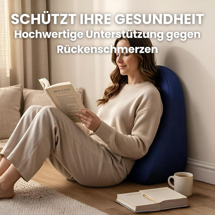 Lesekissen für Bett und Sofa – Rückenkissen Bett Memory-Schaum – Ergonomisches Dreiecksdesign – Natü