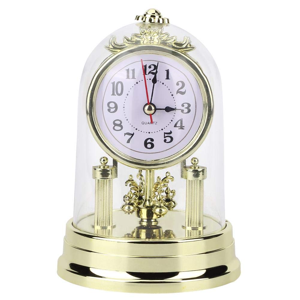 Tischuhr, Europäische Vintage-Stil, Nicht Tickend, Familien-Kamin-Tischuhr, Batteriebetrieben, Heimd