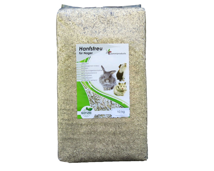 pemmiproducts Hanfeinstreu 90 Liter (EUR 0,21/Liter), Einstreu aus 100% Hanf als Käfig Bodenbedeckun