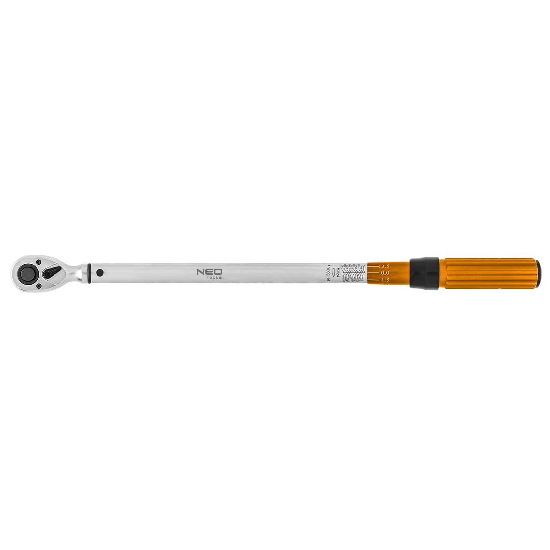 NEO TOOLS Reversibel Drehmomentschlüssel 1/2" 60-330Nm | Double Click, Einstellbar bis 1 Nm, Rechts-