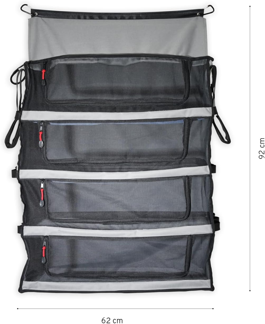 CAMPWERK Regal Organizer – Hängeorganizer mit 4 Fächern – Robust & platzsparend für Camping & Dachze