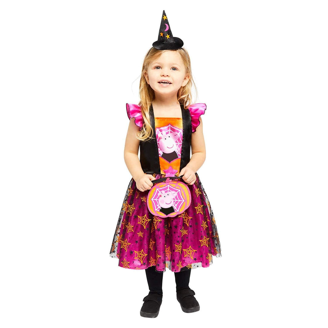 amscan 9908051 Offiziell lizenziertes Peppa Pig Hexen Kostüm für kinder Mädchen 3-4 Jahre, 3-4 Jahre
